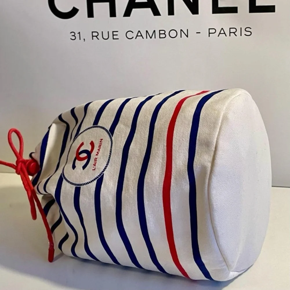 Auth CHANEL L'AIR MARIN DRAWSTRING Pouch bag Novelty - Picture 8 of 11